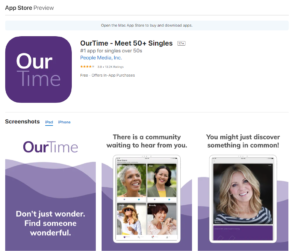 ourtime app rating by app store