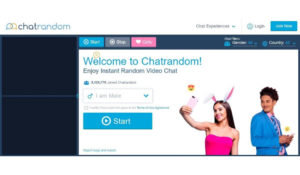 Sign up process at ChatRandom